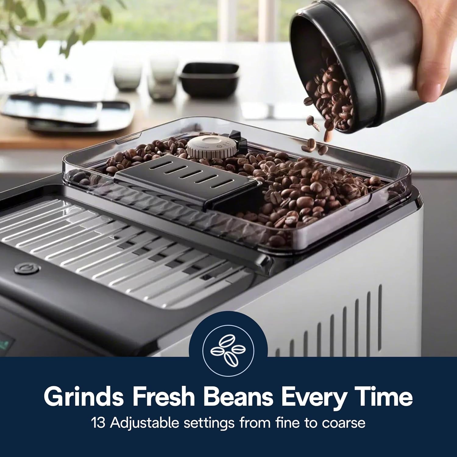 De'Longhi Eletta Explore Espresso Machine with Coffee Grinder, Milk Frother | #1 Worldwide Espresso Machine Maker, 50+ One-Touch Recipes, Travel Mug, Hot & Cold Frother, Built-In Grinder, 4 User Profiles