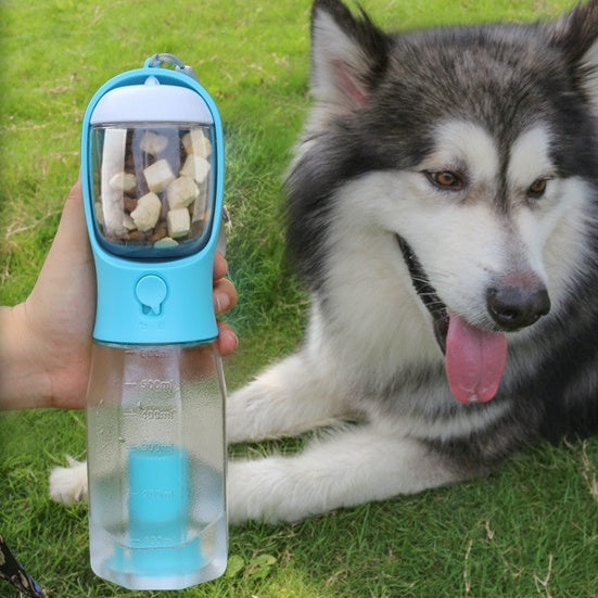 Bouteille d'eau portable pour chat et chien, distributeur de nourriture, abreuvoir, distributeur de crottes, 3 en 1, anti-fuite, multifonction, bouteille d'eau pour chien, produits pour animaux de compagnie