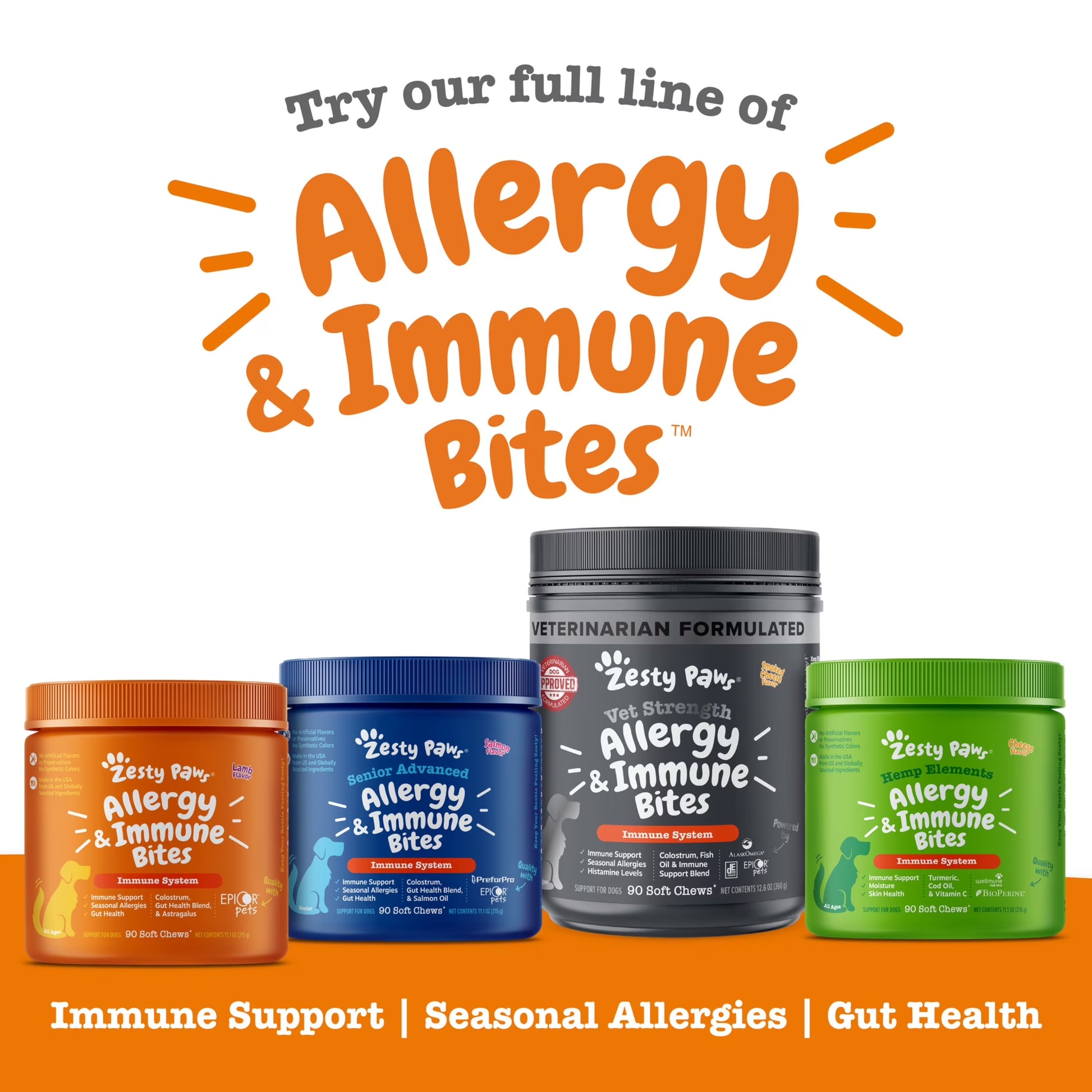 Allergy & Immune Bites Lamb Flavor Dog Supplement, 60 Count
