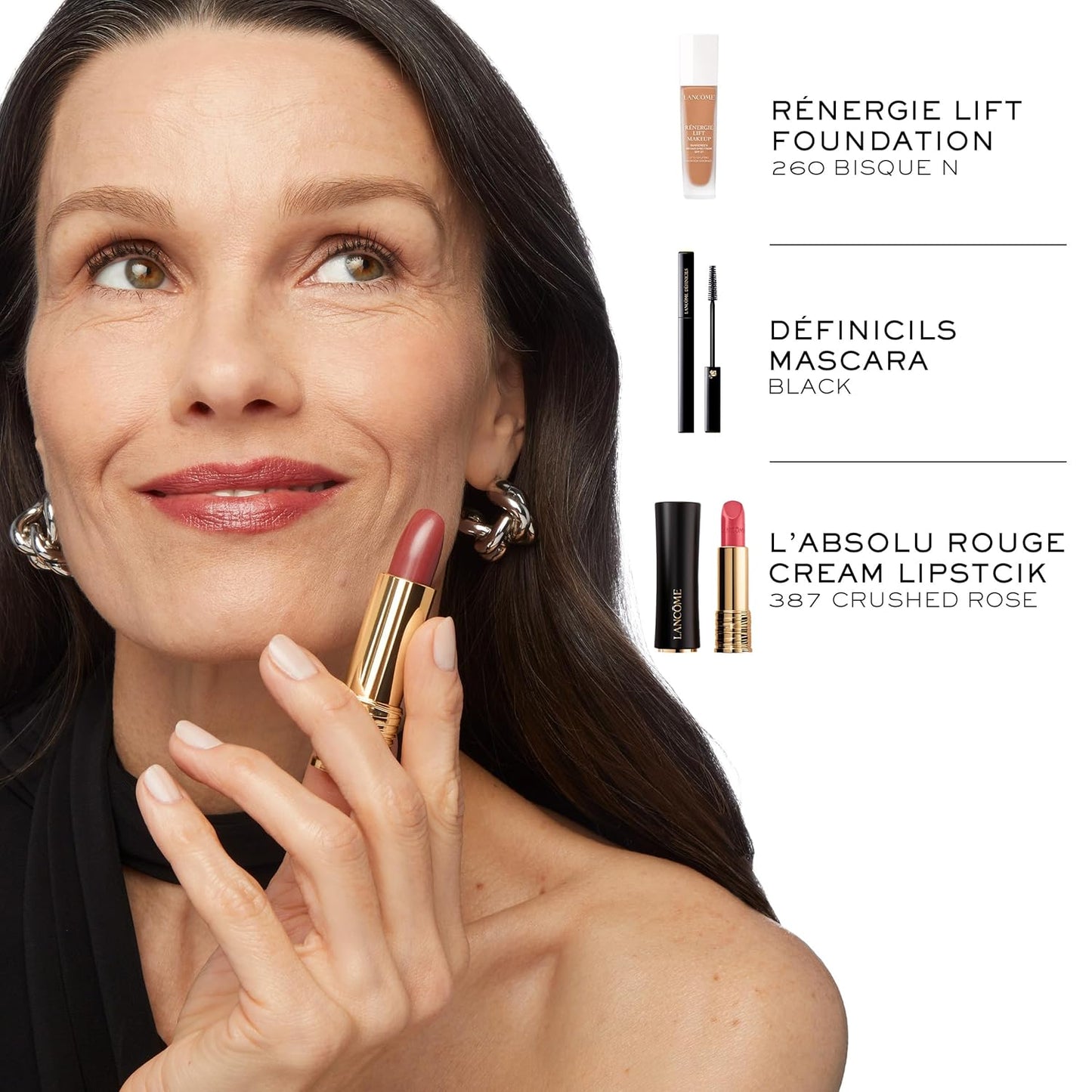 Lancôme L'Absolu Rouge Hydrating Cream Lipstick - Smudge-Resistant | Hydrating Cream Lipstick with Hyaluronic Acid - Luminous Finish - with Smudge-Resistant Formula - up to 18HR Comfort