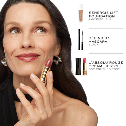 Lancôme L'Absolu Rouge Hydrating Cream Lipstick - Smudge-Resistant | Hydrating Cream Lipstick with Hyaluronic Acid - Luminous Finish - with Smudge-Resistant Formula - up to 18HR Comfort
