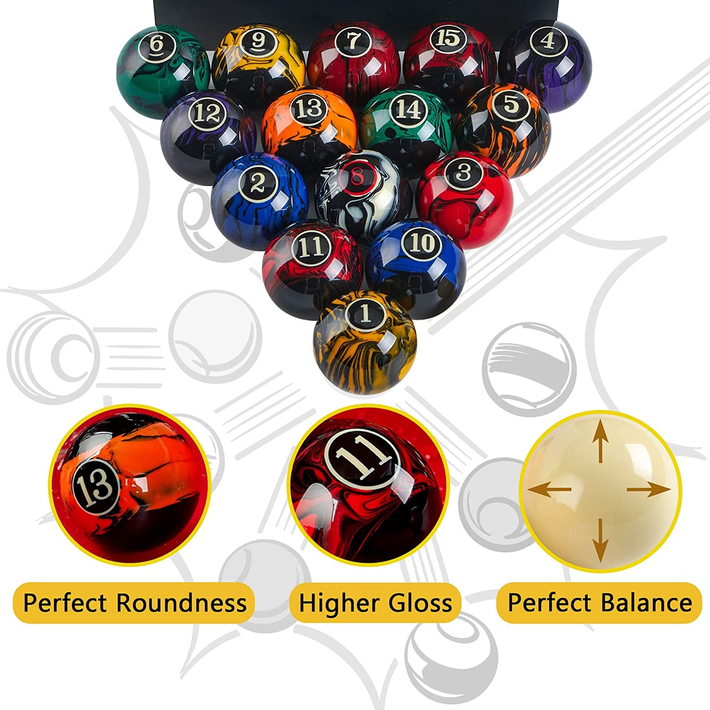 Premium Billiard Balls Pool Table Accessories