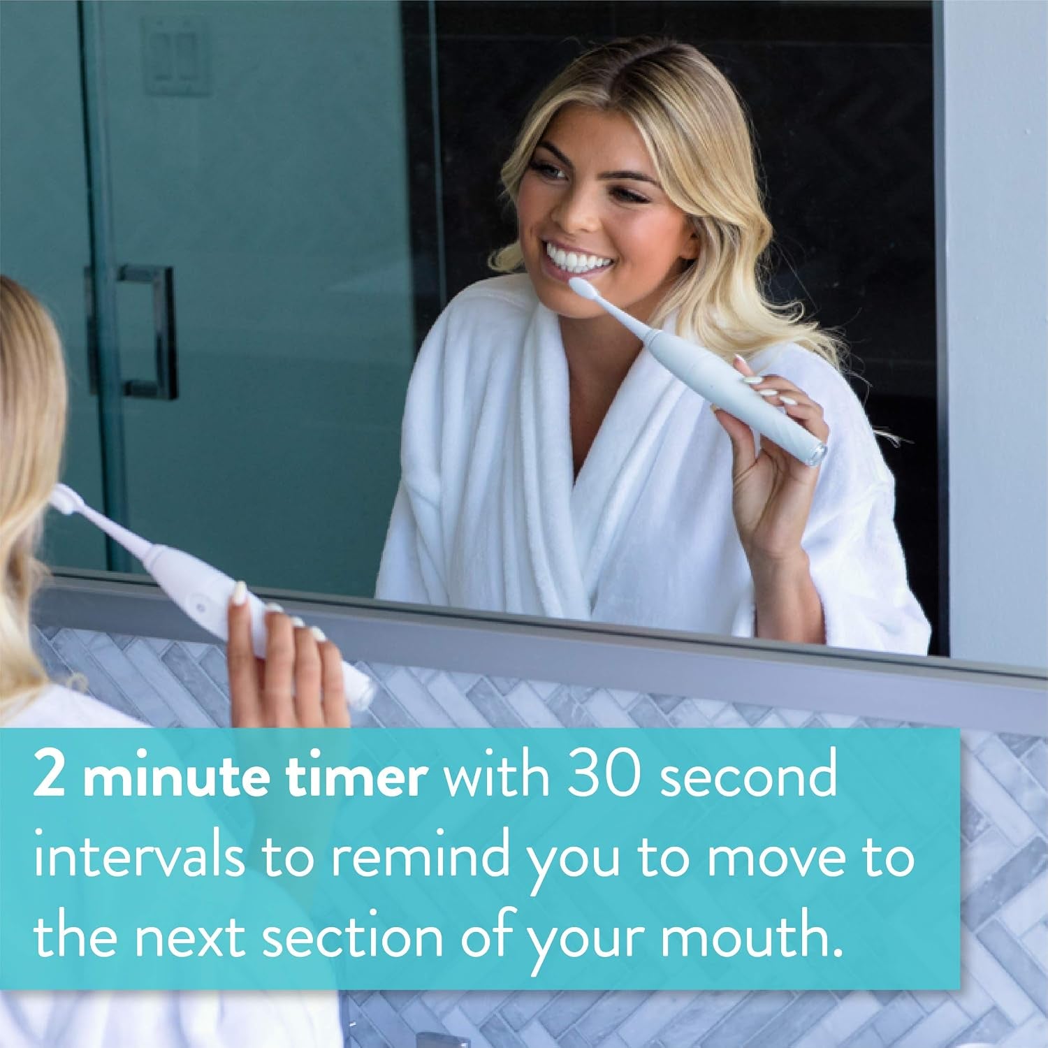 UV Sanitizing Sonic Toothbrush and Cleaning Station, Electric Toothbrush, Dual Speed Setting, White