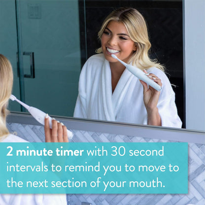 UV Sanitizing Sonic Toothbrush and Cleaning Station, Electric Toothbrush, Dual Speed Setting, White