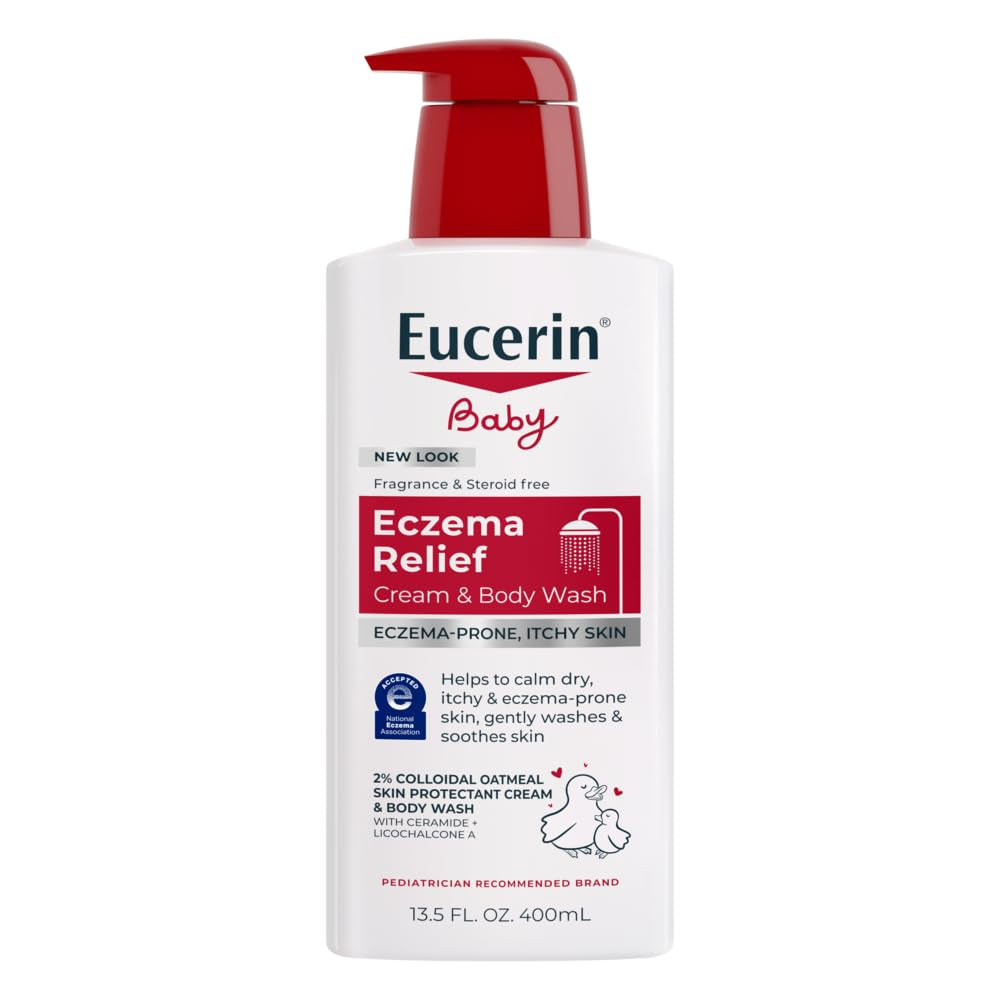 Baby Eczema Relief Cream Body Wash, Fragrance Free Eczema Body Wash for Babies with Colloidal Oatmeal, 13.5 Fl Oz Bottle