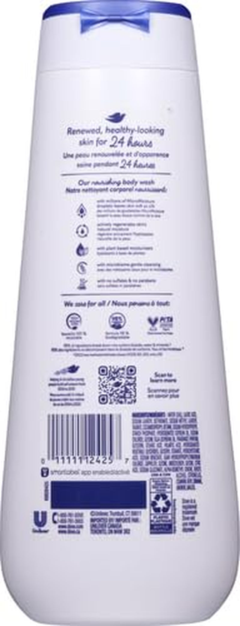 Dove Body Wash Deep Moisture for 24Hr Lotion-Soft Skin Moisturizing Skin Cleanser with No Sulfates No Parabens 20 Oz