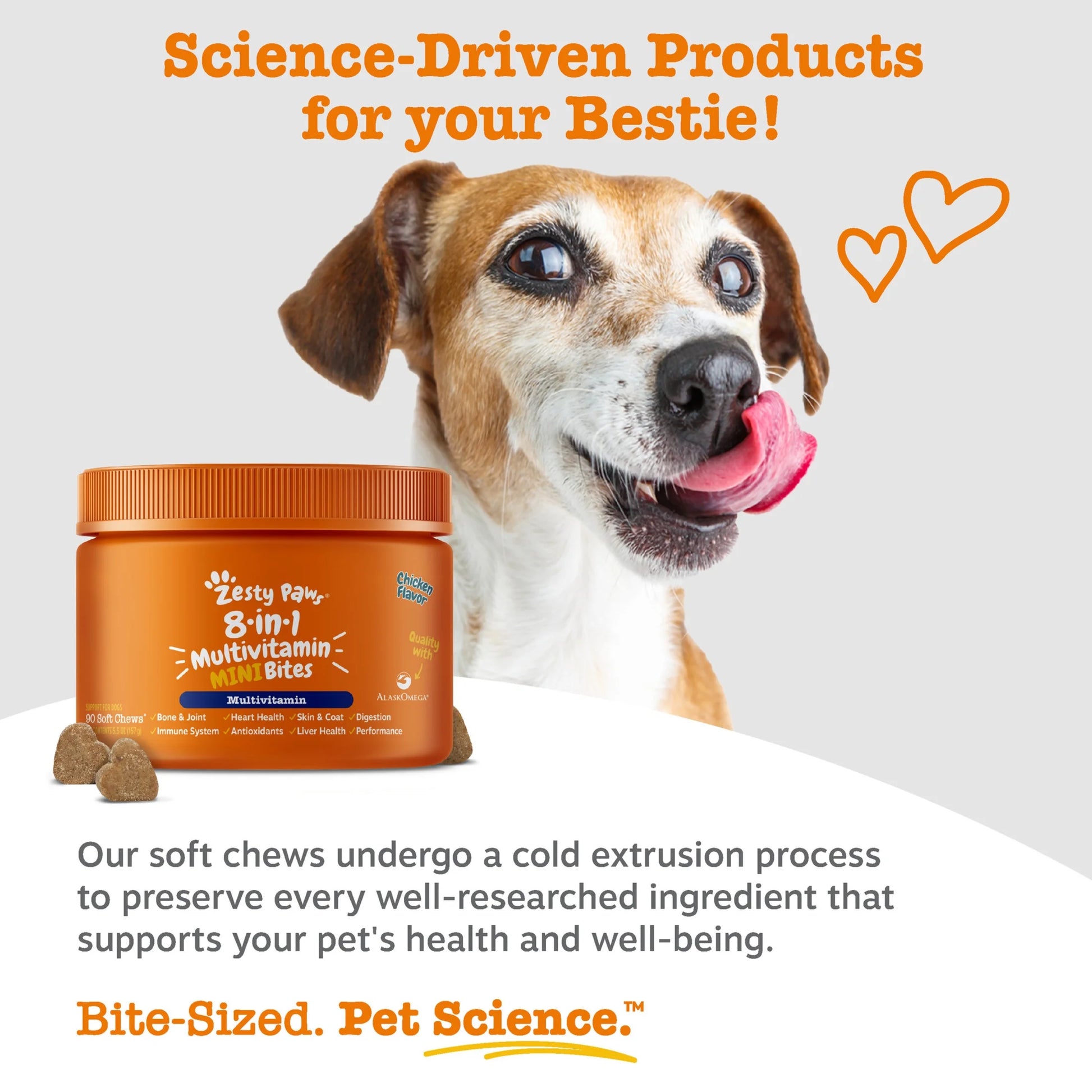 8-In-1 Multivitamin Mini Bites Chicken Flavor Dog Supplement, 90 Count