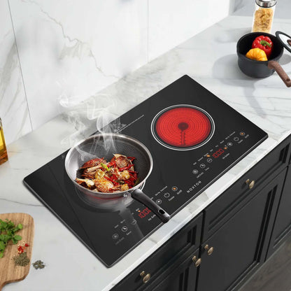 2 Burners Electric Cooktop 110V, 24" Built-In & Countertop Stove