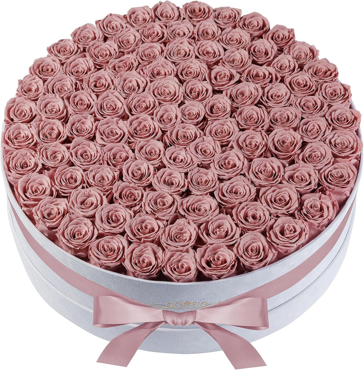 100 Preserved Roses in Velvet Box, Flowers for Delivery