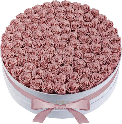 100 Preserved Roses in Velvet Box, Flowers for Delivery