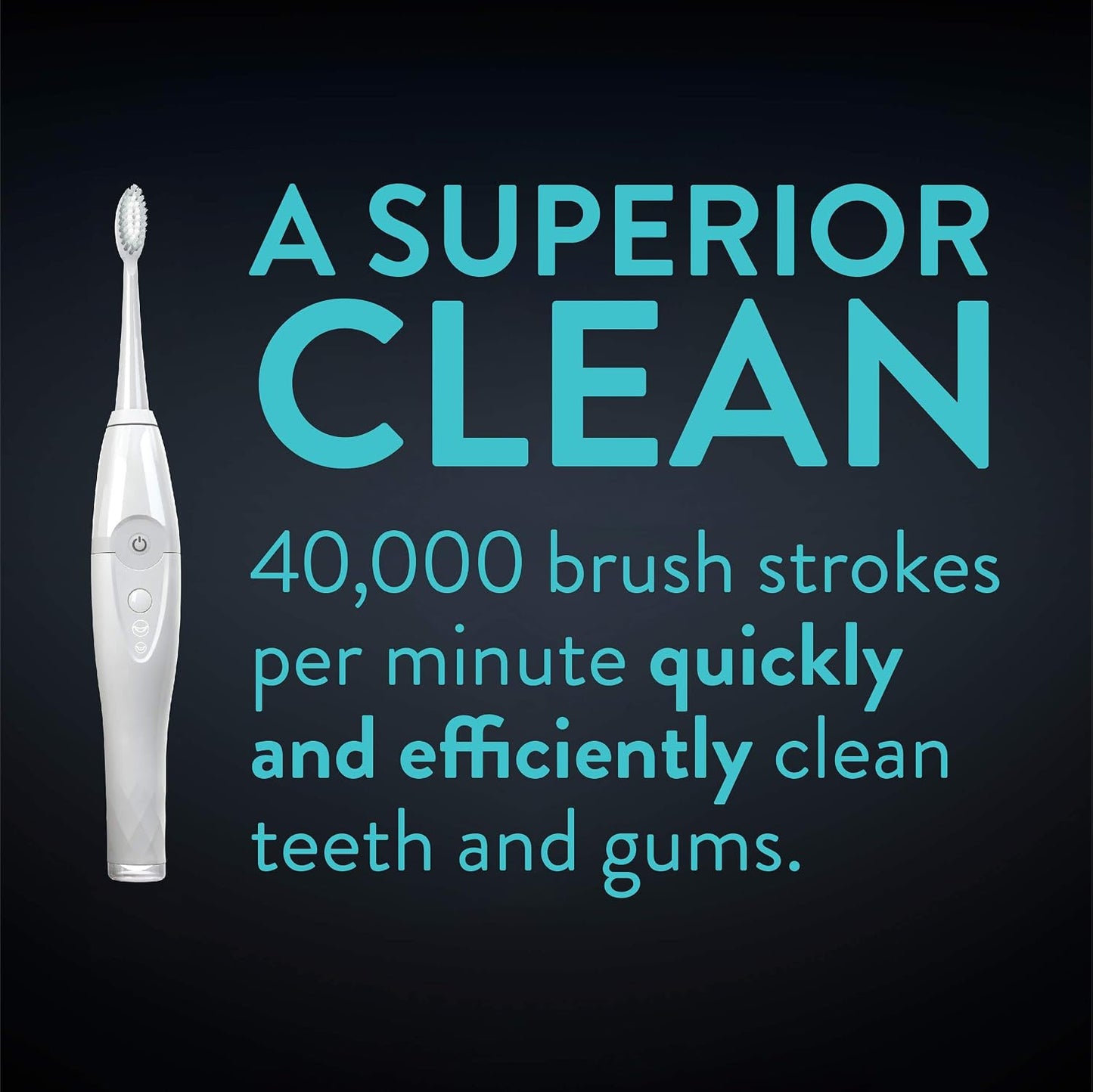 UV Sanitizing Sonic Toothbrush and Cleaning Station, Electric Toothbrush, Dual Speed Setting, White