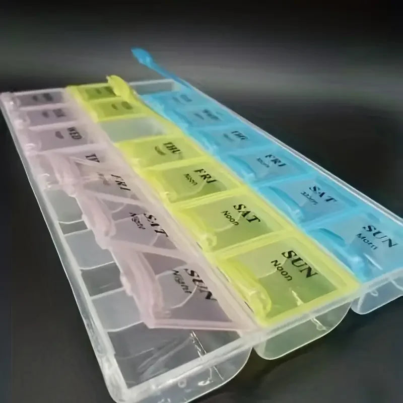 1Pc Large Medicine Box, 28 Grids and 21 Grids Pill Storage Case, Portable Medicine Box, Ornament Box