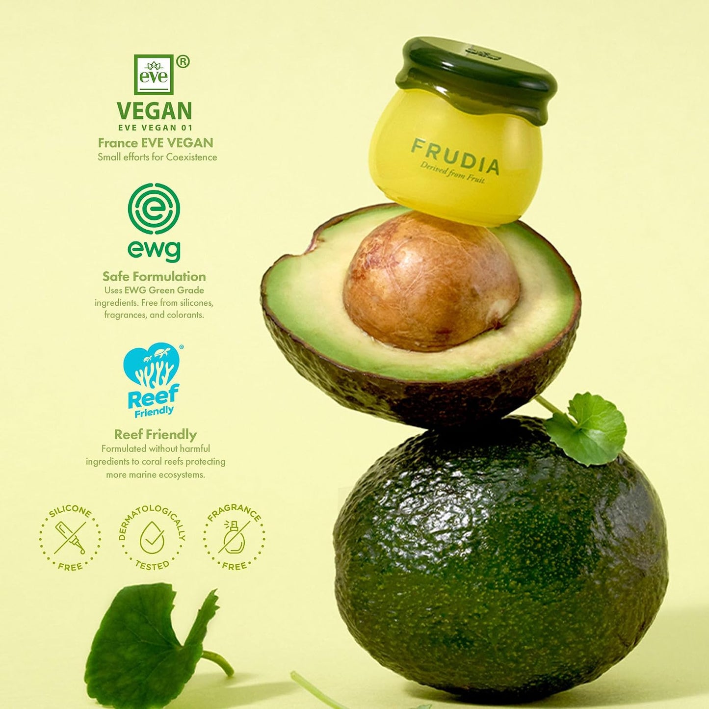 Avocado Cica Relief Vegan Lip Balm, Hydrating & Moisturizing Organic Korean Lip Balm Made with Shea Butter & Centella Asiatica for Soft & Smooth Lips (0.33 Fl Oz)