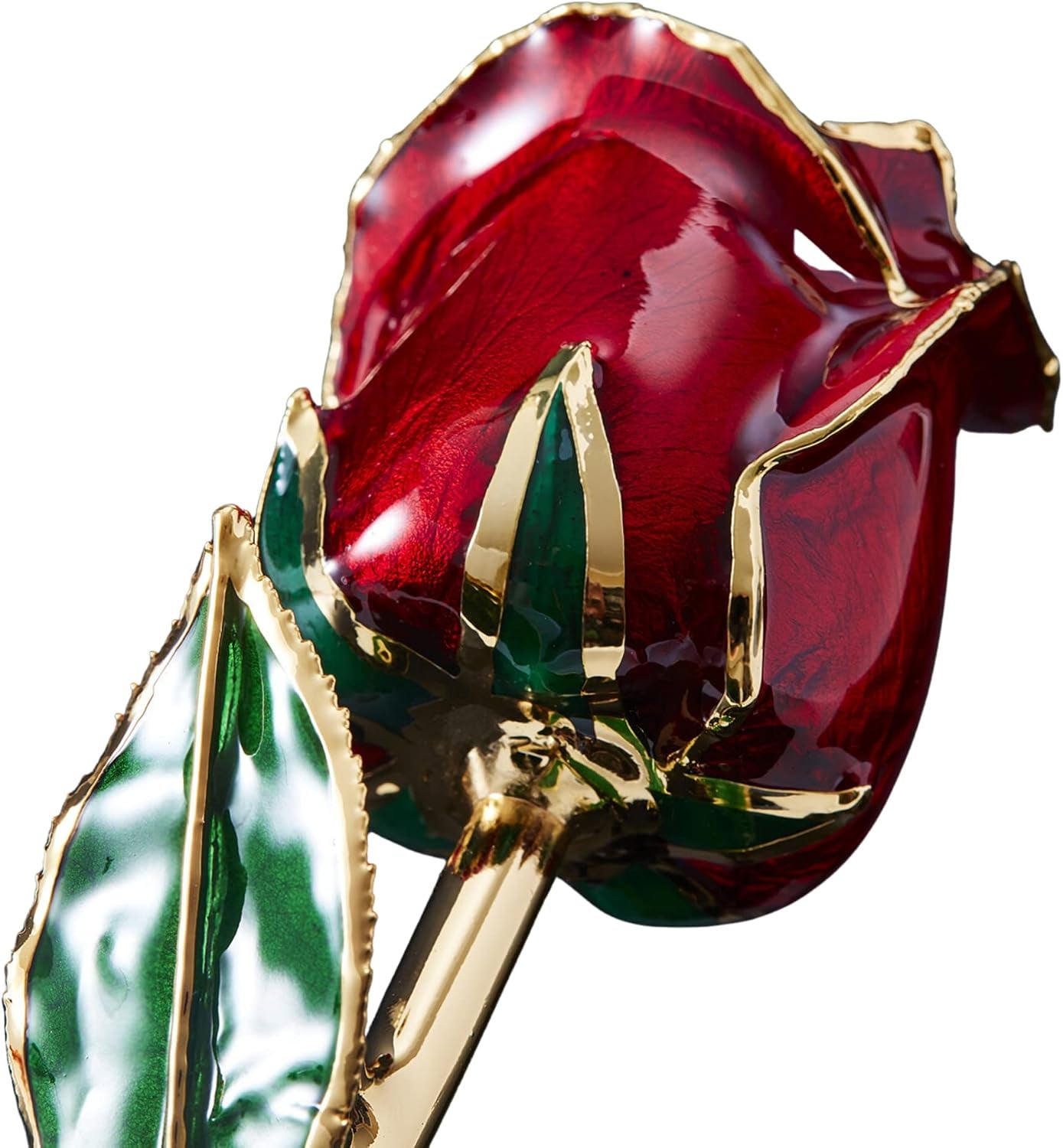 Pearl Collection - Real 24K Gold Dipped Rose - Gift for Her (Crimson Love)