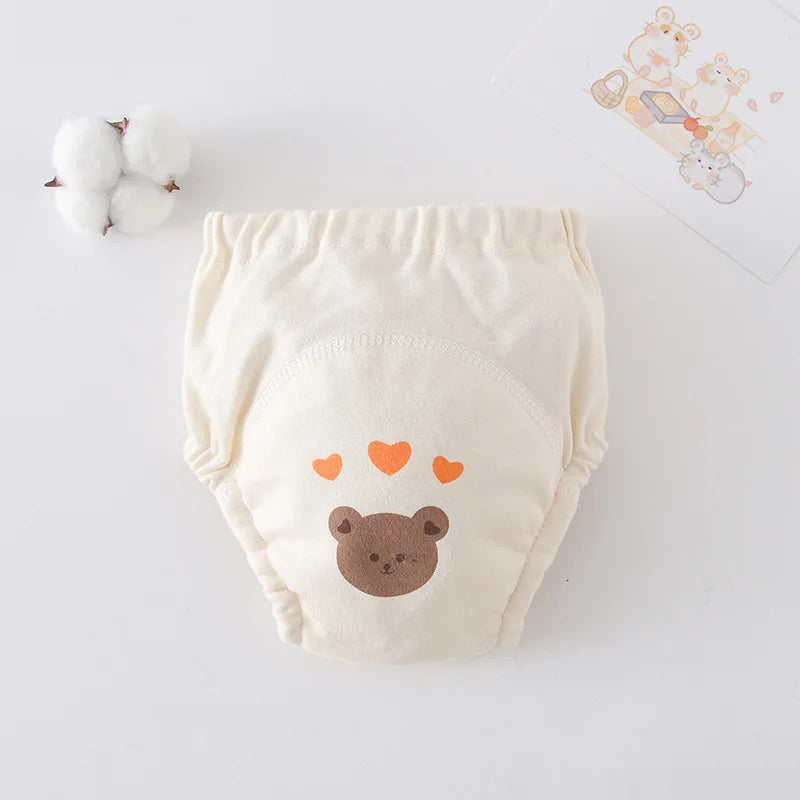 Cute Baby Waterproof Reusable Training Pants Cotton Baby Diaper Infant Shorts Nappies Panties Nappy Changing Underwear Cloth New