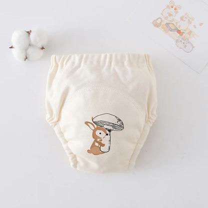 Cute Baby Waterproof Reusable Training Pants Cotton Baby Diaper Infant Shorts Nappies Panties Nappy Changing Underwear Cloth New