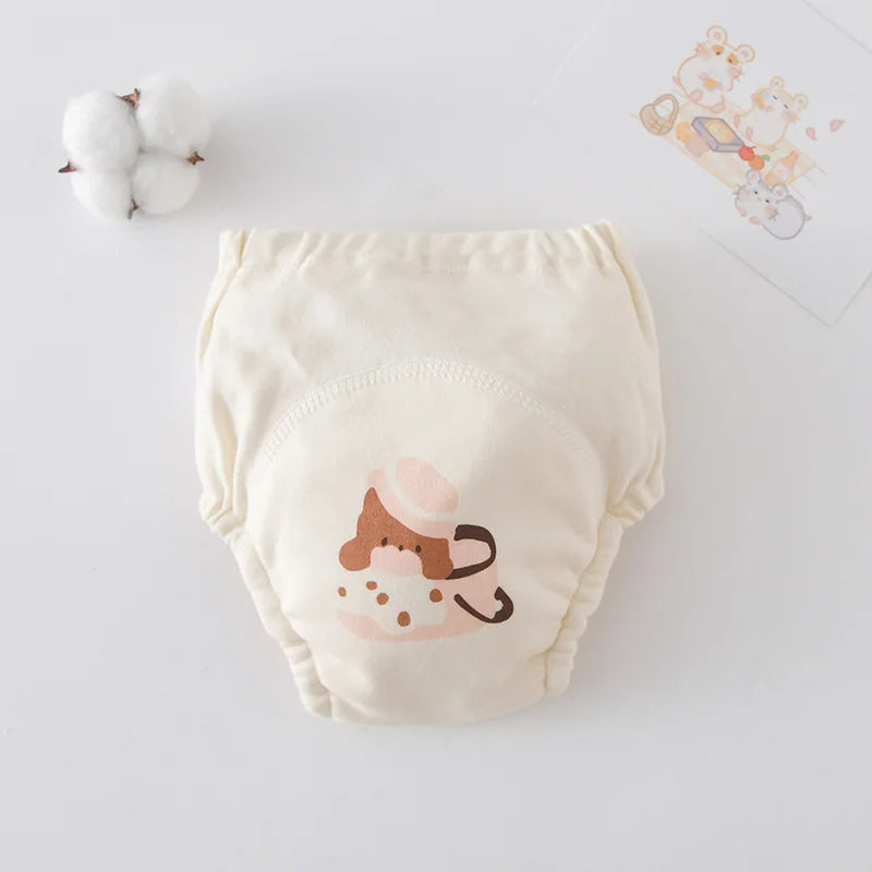 Cute Baby Waterproof Reusable Training Pants Cotton Baby Diaper Infant Shorts Nappies Panties Nappy Changing Underwear Cloth New