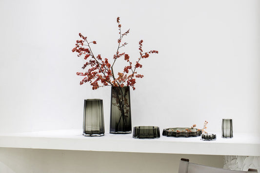 Small Luxury vase, modern classic, stylish design, LENOX 15 Gray - Zayd’s Department Store