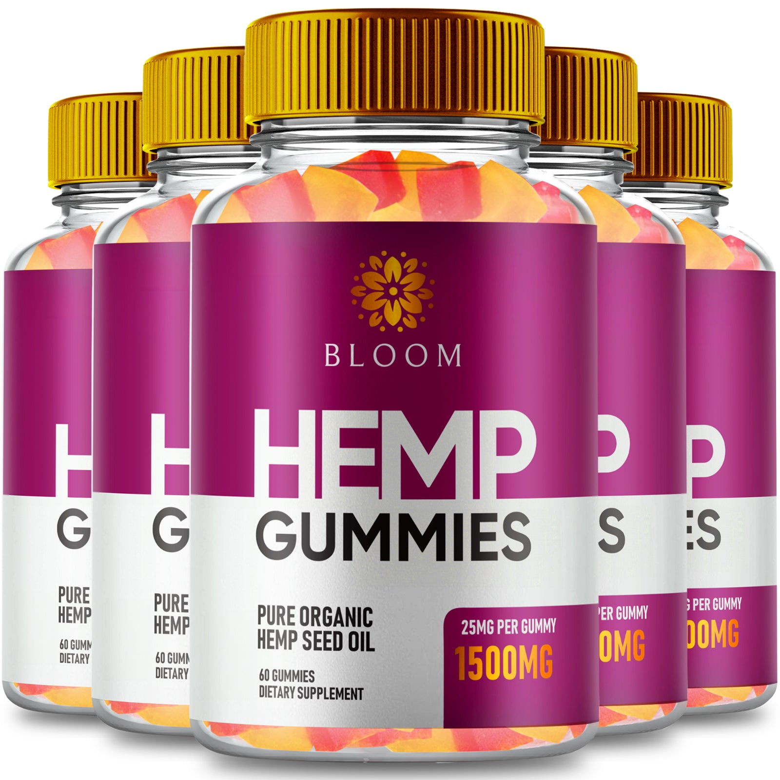 (5 Pack) Bloom Gummies Extra Strength Health and Wellness Support (300 Capsules)