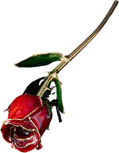 Pearl Collection - Real 24K Gold Dipped Rose - Gift for Her (Crimson Love)