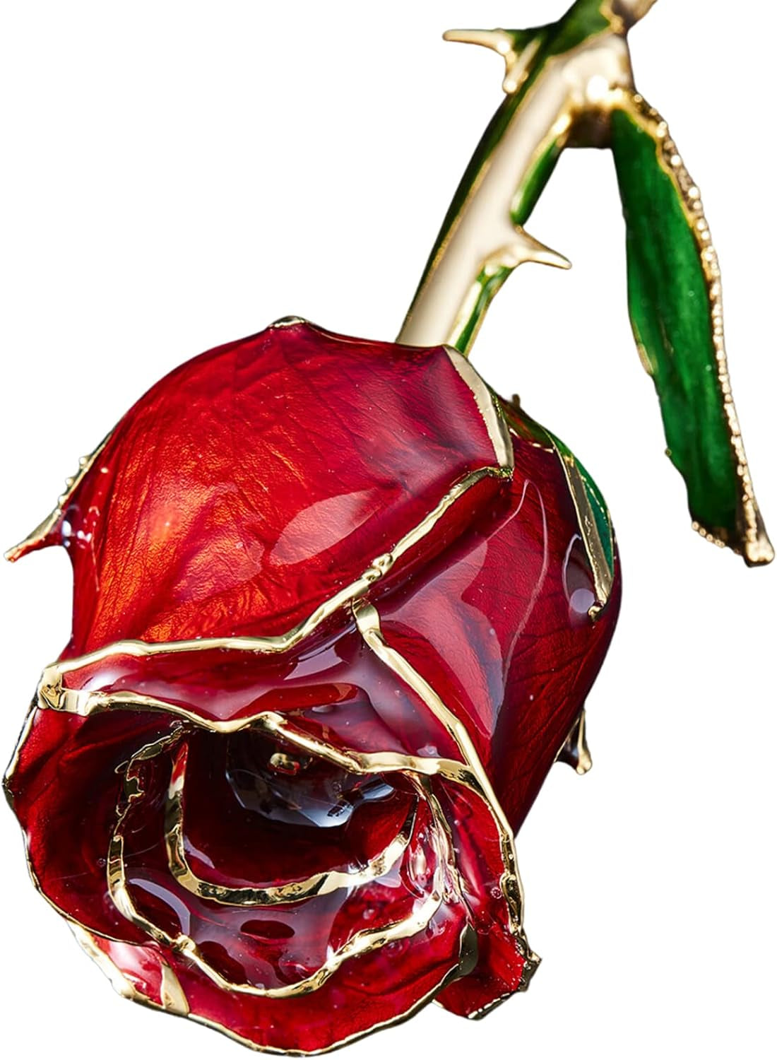 Pearl Collection - Real 24K Gold Dipped Rose - Gift for Her (Crimson Love)