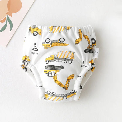 New Baby Waterproof Washable Training Pants Cartoon Cotton Baby Diaper Infant Shorts Nappies Panties Nappy Changing Underwear