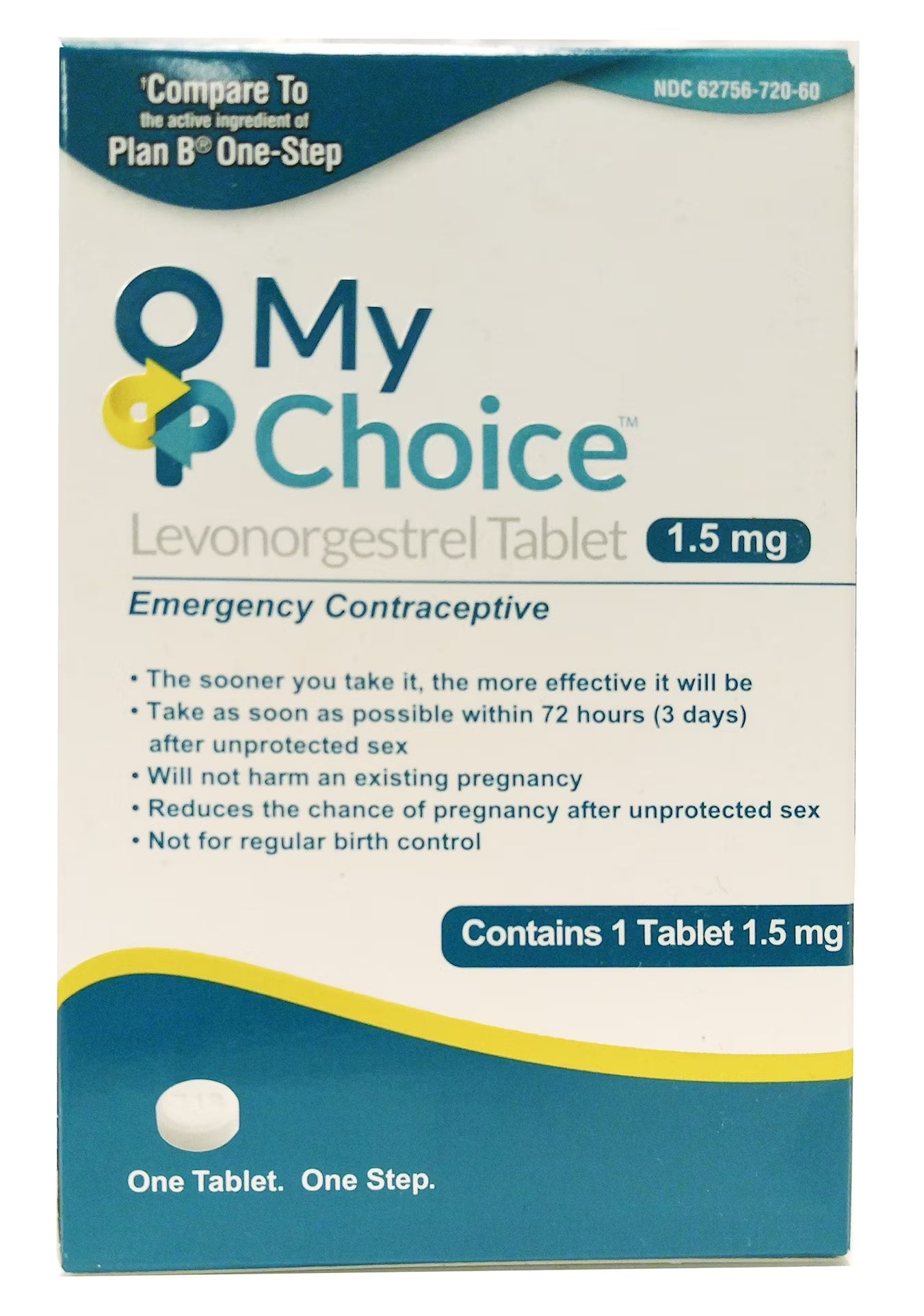 (3 Pack)  My Choice Emergency Contraceptive – Levonorgestrel 1.5 Mg Tablet – Safe, Effective Morning-After Pill for Unprotected Sex – Compare to Active Ingredient Found in Plan B One-Step