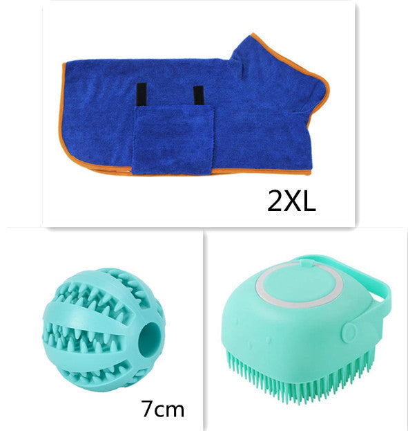 Gants de massage de bain en silicone pour chien, brosse de nettoyage de salle de bain pour chat, peigne, brosse pour chien, peut verser du shampoing, fournitures de toilettage pour chien