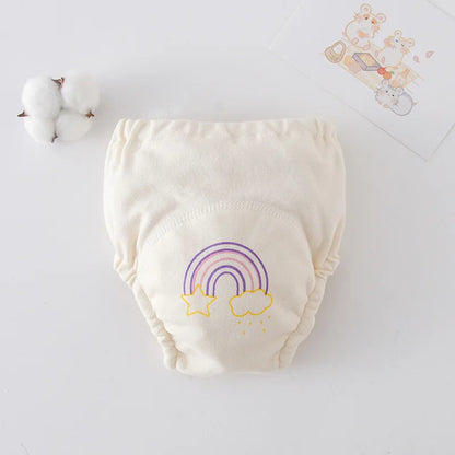Cute Baby Waterproof Reusable Training Pants Cotton Baby Diaper Infant Shorts Nappies Panties Nappy Changing Underwear Cloth New