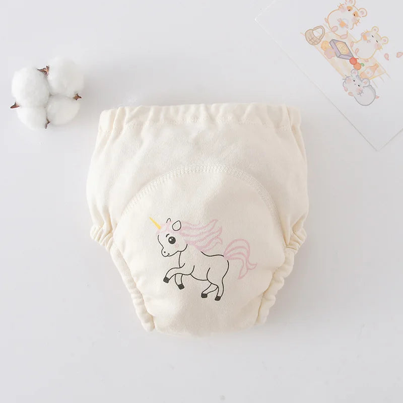 Cute Baby Waterproof Reusable Training Pants Cotton Baby Diaper Infant Shorts Nappies Panties Nappy Changing Underwear Cloth New