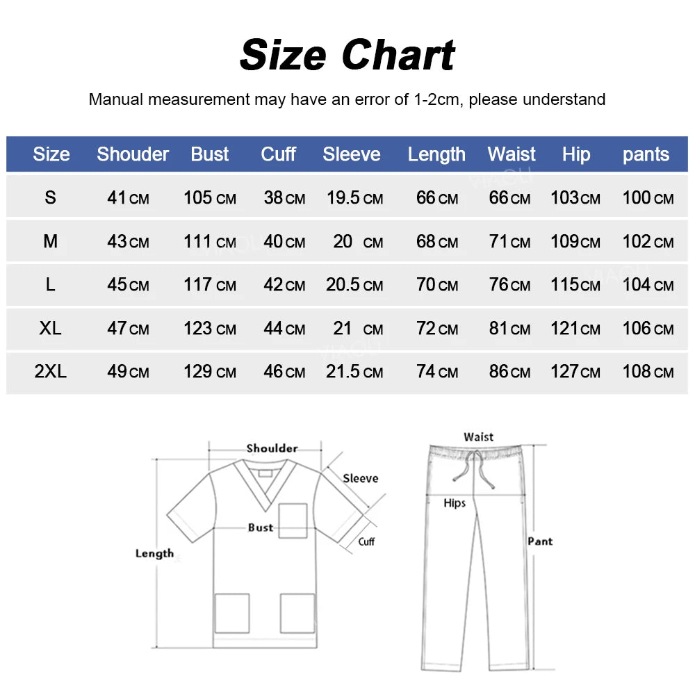 Medical Uniform Scrub Hospital Working Scrubs Set Wholesale Nursing Scrub Uniforms Women Healthcare Pharmacy Clinic Work Clothes