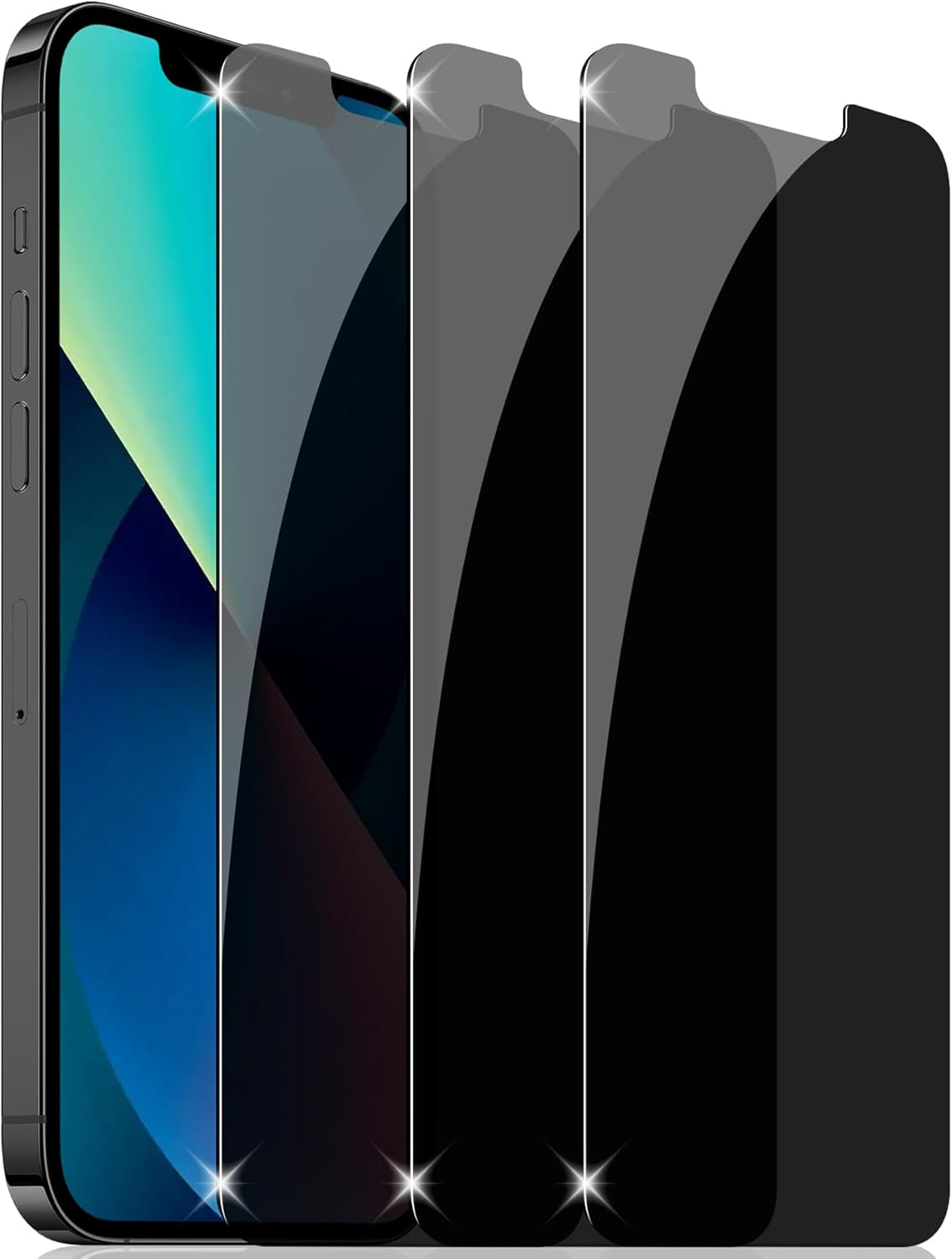 3 Pack Privacy Screen Protector for Iphone 16E/14/13/13 Pro | Tempered Glass, 6.7 Inch, anti Spy, Private, Shatterproof, Case Friendly Film, Easy Installation Tool, Anti-Scratch