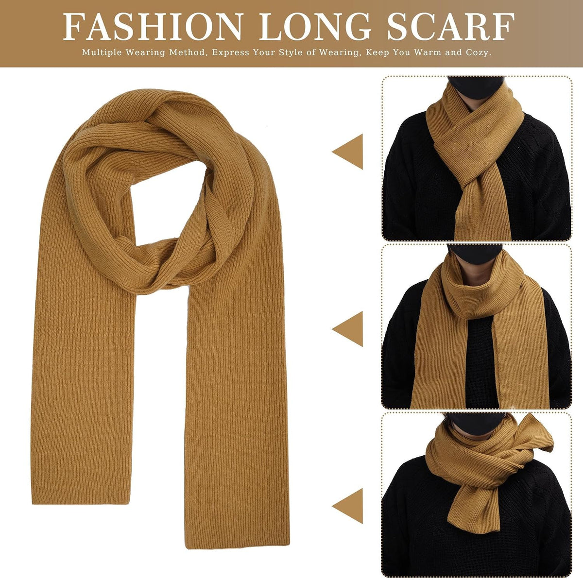Mens Winter Warm Beanie Hats and Scarf Touchscreen Gloves