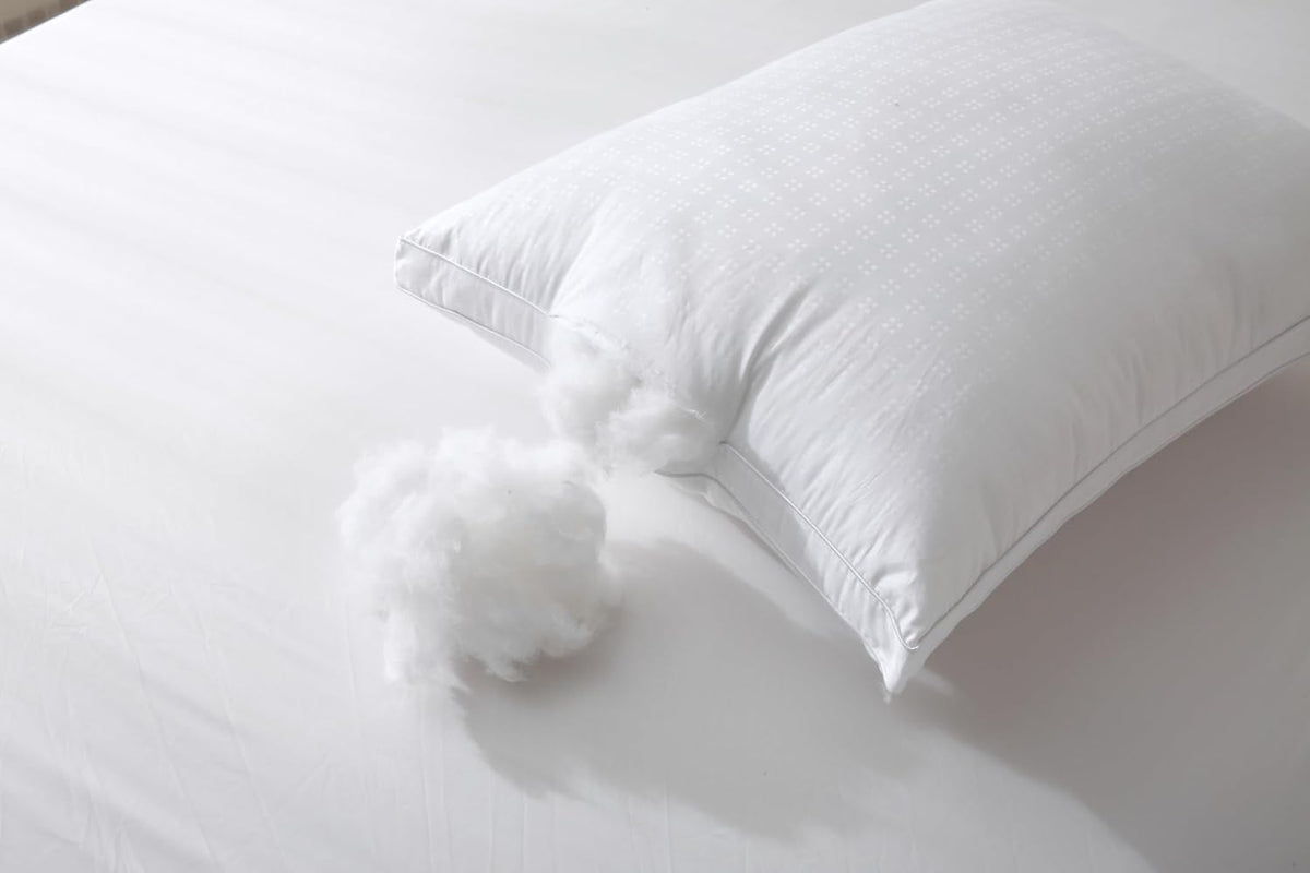 Deluxe Queen Size Bed Pillow – Ultra Soft & Comfortable – Versatile for Side, Back & Stomach Sleepers – 300TC Cotton Top – Single Pack – (Queen Size Pillow Is 20 X 30)