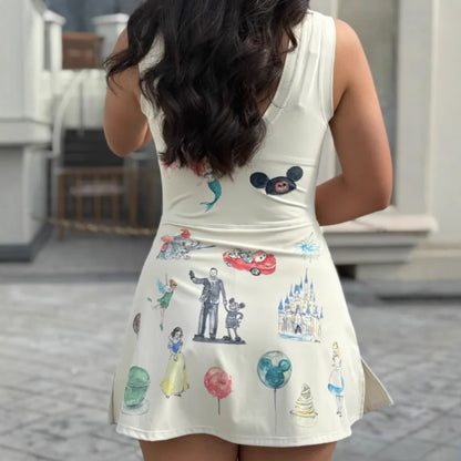 Cute cartoon printed lace-up skirt that wraps the hips - Zayd’s Department Store
