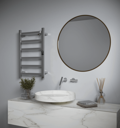 Topdattion Luxury Electric Towel Warmer | Thin 6-Bar Design | Modern Stainless-Steel Finish - Zayd’s Department Store