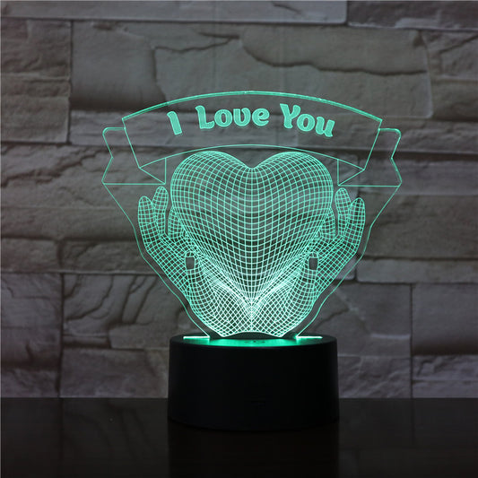 Valentines Day Gift Hands Holding Love 3D Night Light - Zayd’s Department Store