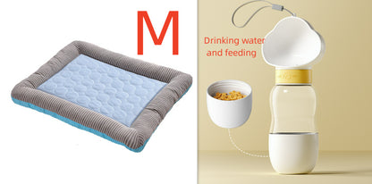 Pet Cooling Pad Bed For Dogs Cats Puppy Kitten Cool Mat Pet Blanket Ice Silk Material Soft For Summer Sleeping Blue Breathable - Zayd’s Department Store