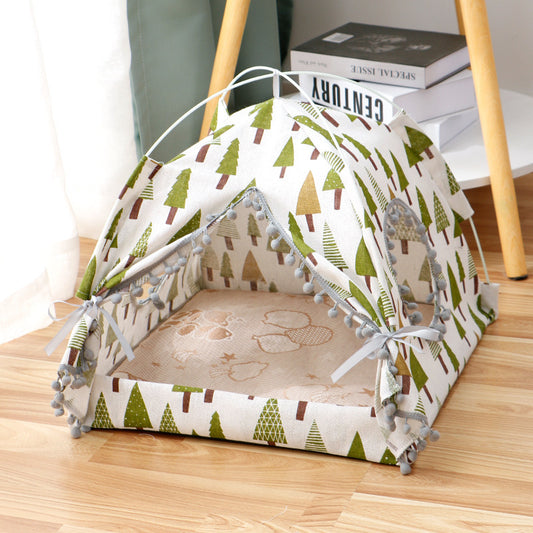 Cat Tent Cat Cat House Enclosed Pet Bed - Zayd’s Department Store