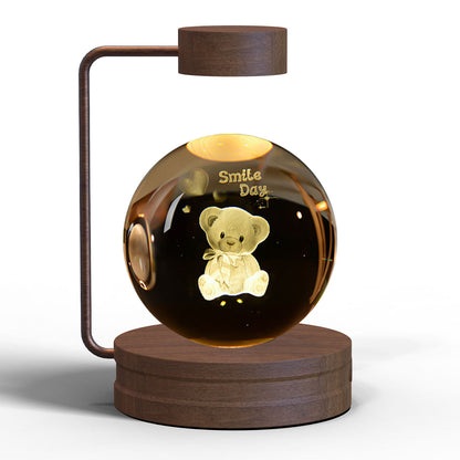 Crystal Ball Cosmic Dinosaur Indoor Night Light USB Power Warm Bedside Light Birthday Gift Night Lamp - Zayd’s Department Store