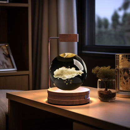 Crystal Ball Cosmic Dinosaur Indoor Night Light USB Power Warm Bedside Light Birthday Gift Night Lamp - Zayd’s Department Store