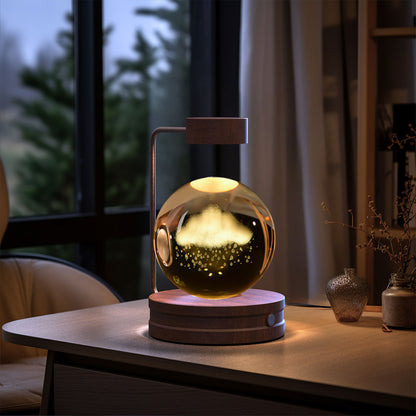 Crystal Ball Cosmic Dinosaur Indoor Night Light USB Power Warm Bedside Light Birthday Gift Night Lamp - Zayd’s Department Store