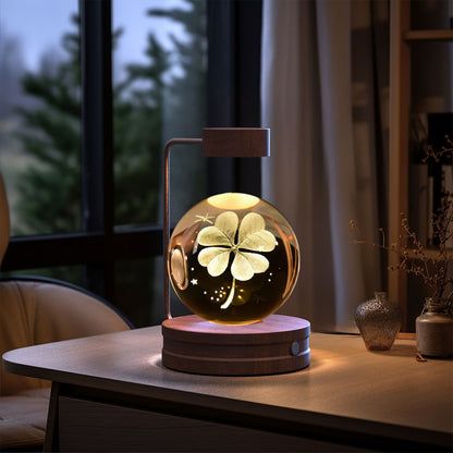 Crystal Ball Cosmic Dinosaur Indoor Night Light USB Power Warm Bedside Light Birthday Gift Night Lamp - Zayd’s Department Store