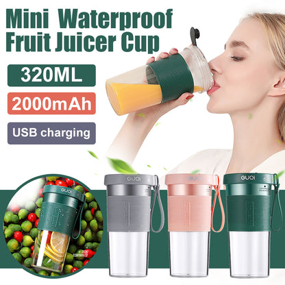 Mini USB Rechargeable Portable Blender Electric Fruit Juicer Kitchen Smoothie Maker Lightweight Sports Bottle Multifunction Blender - Zayd’s Department Store