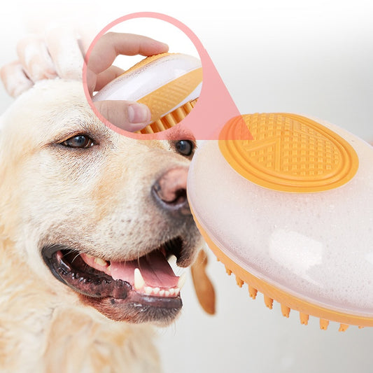 Dog Cat Bath Brush 2-in-1 Pet SPA Massage Comb Soft Silicone Pets Shower Hair Grooming Cmob Dog Cleaning Tool Pet Products - Zayd’s Department Store