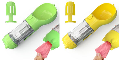 Pet Water Bottle Feeder Bowl Garbage Bag Storage Portable Pet Outdoor Travel 3 In 1 Dog Water Bottle - Zayd’s Department Store