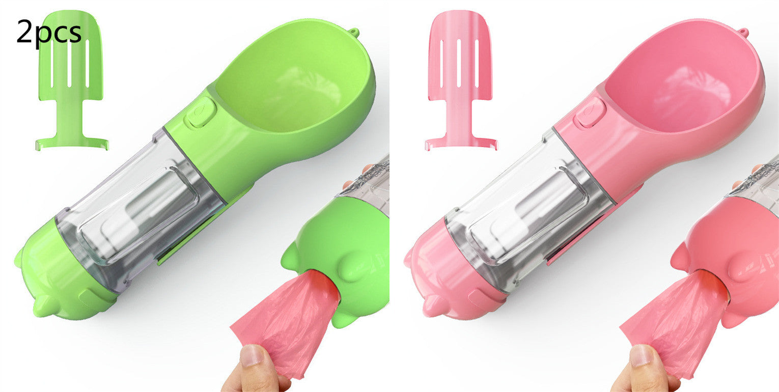 Pet Water Bottle Feeder Bowl Garbage Bag Storage Portable Pet Outdoor Travel 3 In 1 Dog Water Bottle - Zayd’s Department Store