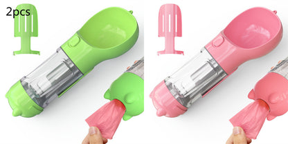 Pet Water Bottle Feeder Bowl Garbage Bag Storage Portable Pet Outdoor Travel 3 In 1 Dog Water Bottle - Zayd’s Department Store