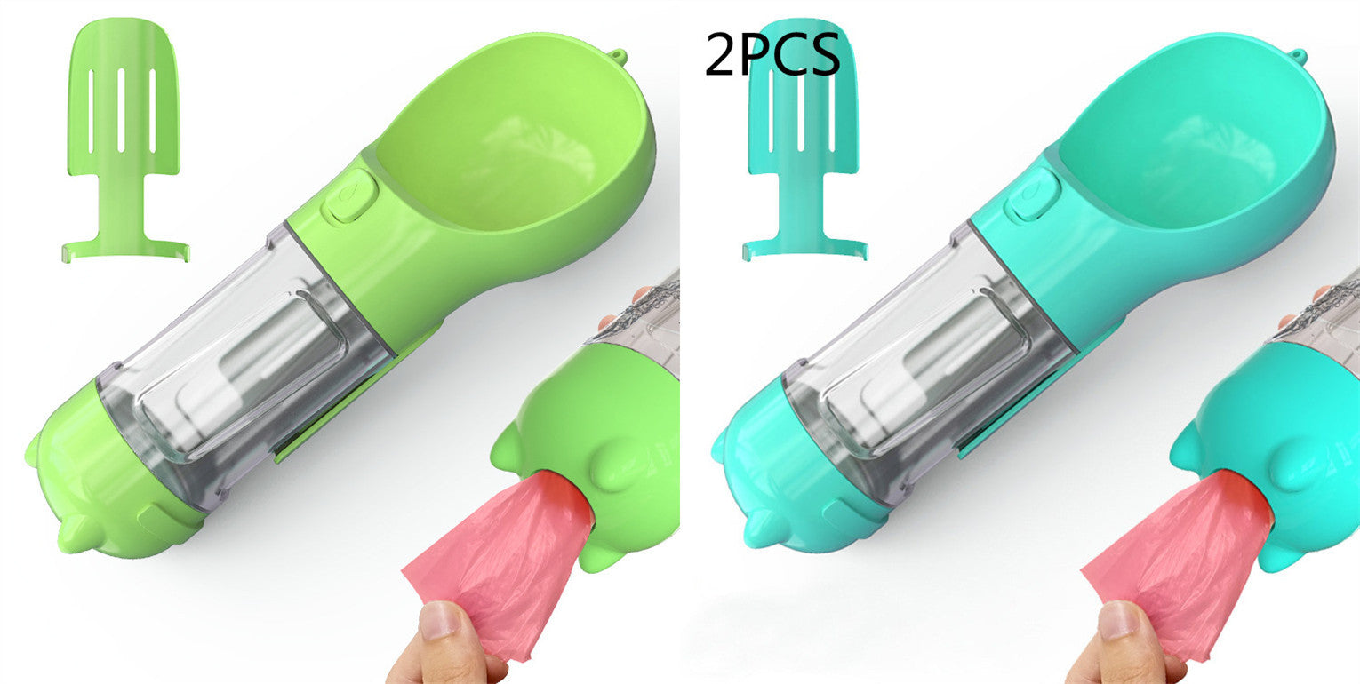 Pet Water Bottle Feeder Bowl Garbage Bag Storage Portable Pet Outdoor Travel 3 In 1 Dog Water Bottle - Zayd’s Department Store