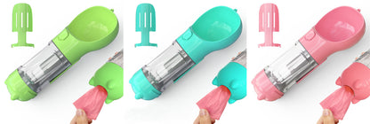 Pet Water Bottle Feeder Bowl Garbage Bag Storage Portable Pet Outdoor Travel 3 In 1 Dog Water Bottle - Zayd’s Department Store